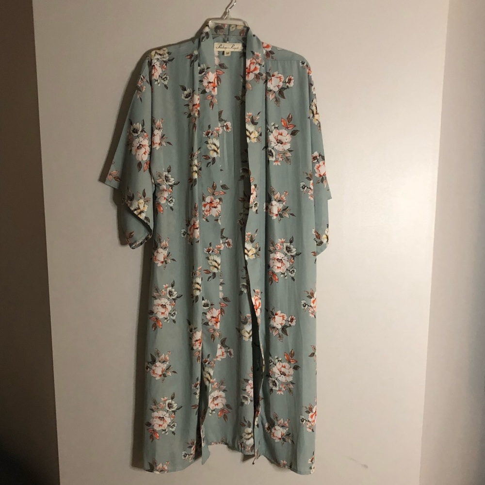 Penelope project short sleeved floral duster